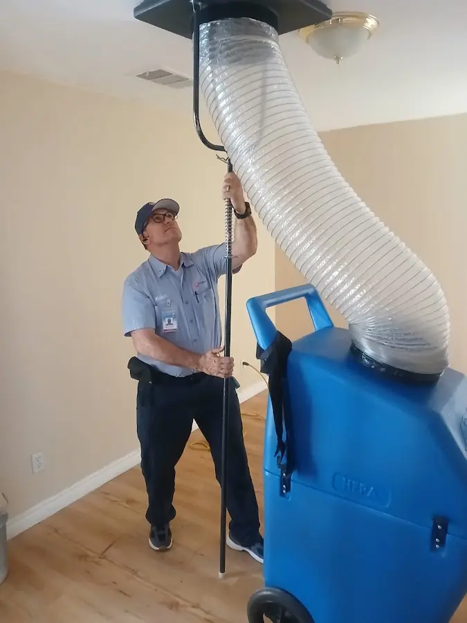 HVAC Installation technician using HEPA equipment in Wyndham